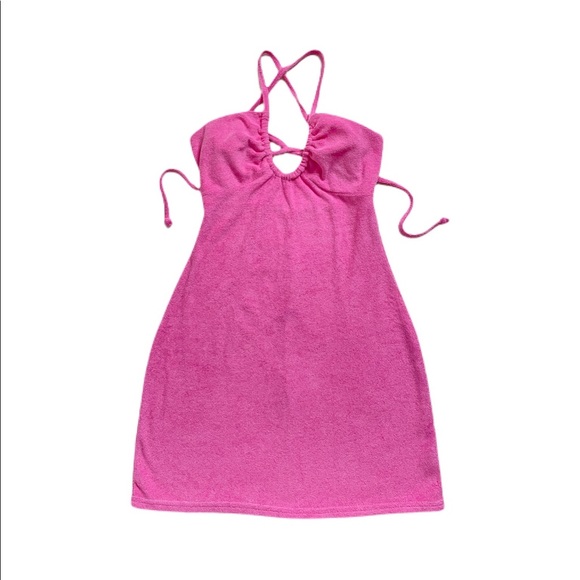 PacSun Y2K Pink Terry Beach Mini Dress S - Picture 6 of 6